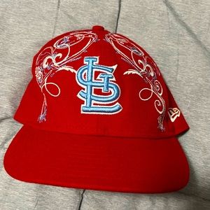 St. Louis Cardinals 59Fifty New Era 7 3/8 Fitted Cap Hat Blue Red STL